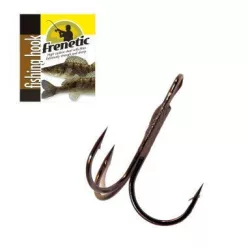 Frenetic FS607 fekete nikkel 1/0-s hármas horog 5 db/csomag