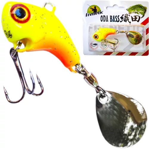 Frenetic ODA Bass 25+30 mm sárga-piros 10 g tail spinner
