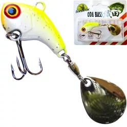 Frenetic ODA Bass 25+30 mm sárga-fehér 10 g tail spinner