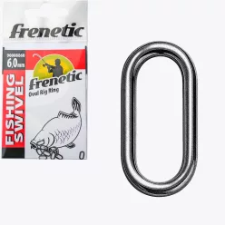 Frenetic Oval gyűrű 6 mm fekete horoggyűrű 10 db/csomag