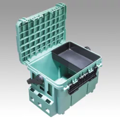   Meiho Bucket Mouth BM-7000 műanyag Olive 475 × 335 × 320 mm pergető láda