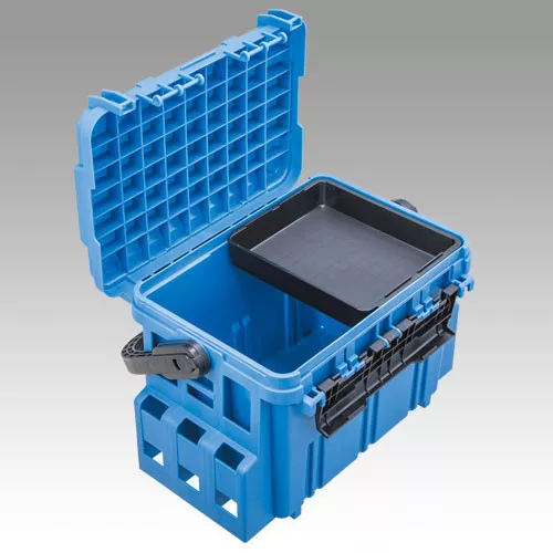 Meiho Bucket Mouth BM-5000 műanyag 441 × 293 × 293 mm kék pergető láda