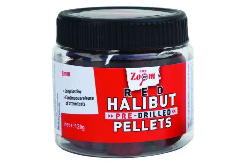 Carp Zoom Piros Fúrt Halibut Halibut 8 mm 120 g horogpellet