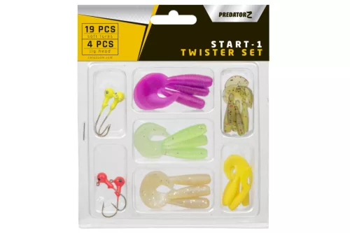 PredatorZ Start-1 szett, 0,5–1,, , 19+ népszerű színek 1,7 g 4 db/csomag twister