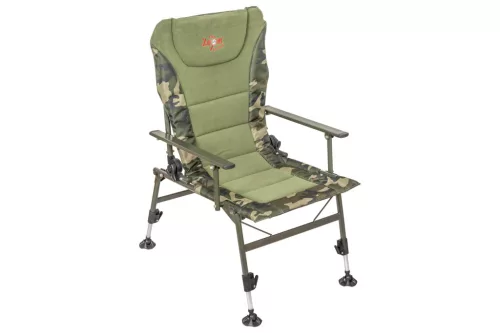 Carp Zoom N2 Komfort karfás horgászszék, 50 × 50 × 35/88 cm, Camou/Fleece max 80 kg