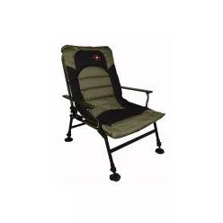   Carp Zoom Összkomfortos horgászfotel, 63 × 60 × 38/100 cm, zöld max 120 kg