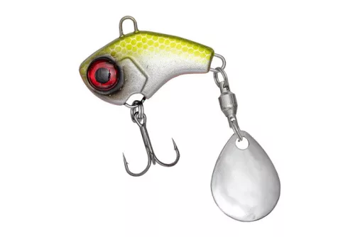 PredatorZ Metal Viber fluo sárga-fehér 2,8 cm 10 g tail spinner