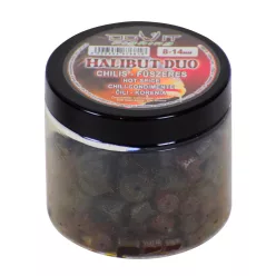   Dovit Halibut Duo (fúrt Pellet) Chilis Fűszeres 8–14 mm 100 g horogpellet