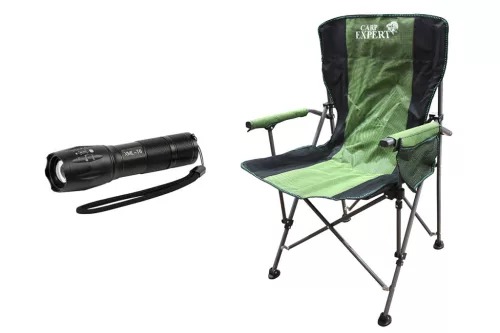 Carp Expert Comfort ZIP horgászszék Ajándék Lumitact Lámpával max 110 kg