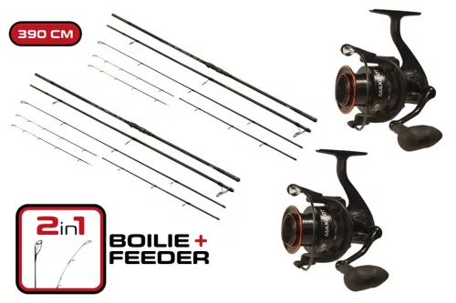 Carp Expert Max2 Double Tip Duopack dupla bojlis-feeder szett 390 cm