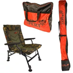   Carp Expert Comfort Camo botzsákos és száktartós horgászszék szett