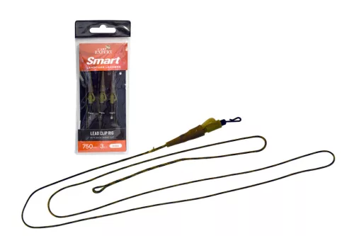 Carp Expert előkötött Leadcore Gyorskapoccsal barna pontyozó szerelék 3 db/csomag