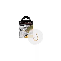   Excalibur Carp Classic arany 1-es szakállas előkötött horog