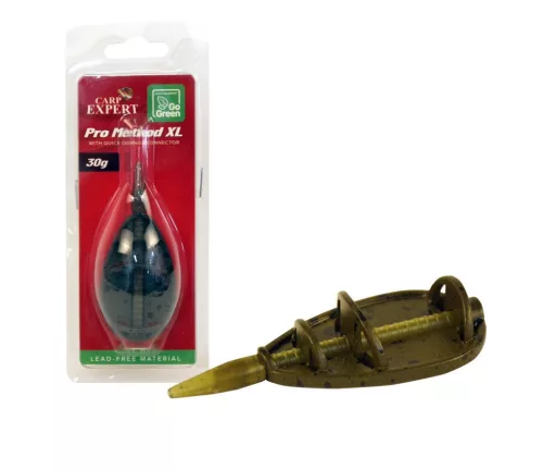 Carp Expert Pro XL Go Green cink ötvözet method feeder kosár 30 g