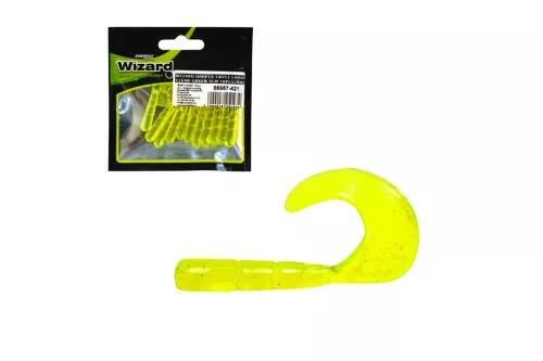 Wizard Harpex Twist Larva áttetsző zöld 5 cm 10 db/csomag twister