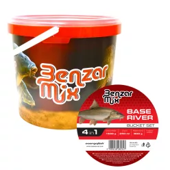 Benzár Mix Base folyóvízi etetőanyag- és csaliszett