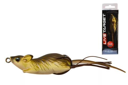 LIVETARGET Mouse Walking Bait barna fehér 6 cm 11 g állatutánzatú műcsali