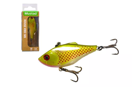 Mustad Rouse Vibe 50S MU zöld Mullet 7,6 g terelőlapka nélküli wobbler