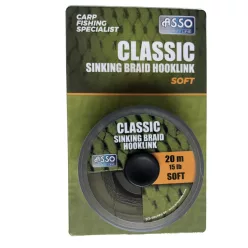   Asso Classic Soft 0,23 mm 20 m 35 lb zöld fonott előkezsinór