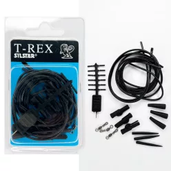   Silstar T-rex Komplett Végsz. 1 GY.KAP. Csövön pontyozó szerelék készlet 3 db/csomag