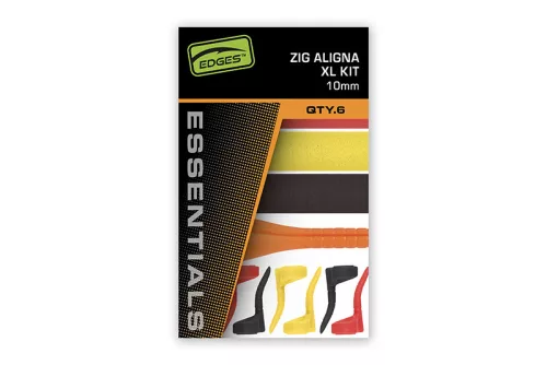 Fox Edges Zig Aligna XL kit Multi Sleeve kit 3 sárga 3 piros and 3 fekete / sárga / piros zig-rig szerelék