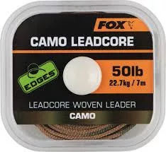 Fox Edges Leadcore x 7 m 50 lb terepmintás ólombetétes előtétzsinór