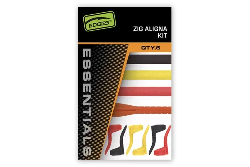 Fox Edges Zig Aligna kit Multi Sleeve kit 3 sárga 3 piros and 3 fekete / sárga / piros zig-rig szerelék