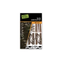   Fox Edges Camo Slik ólomkapocs készlet terepszínű pontyozó szerelék készlet 5 db/csomag