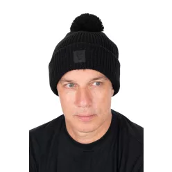 Fox HD Bobble fekete bojtos téli sapka UNI