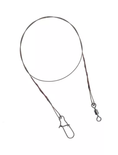 Jaxon sumato 8 kg 20 cm sötétbarna 1 × 19 szálú acélból ragadozóhalas előke 2 db/csomag