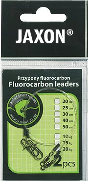 Jaxon Fluorocarbon Jerk 20 kg 0,6 mm 30 cm ragadozóhalas előke 2 db/csomag