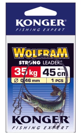 Konger erősített volfrám leader 35 cm 35 kg volfrámelőke