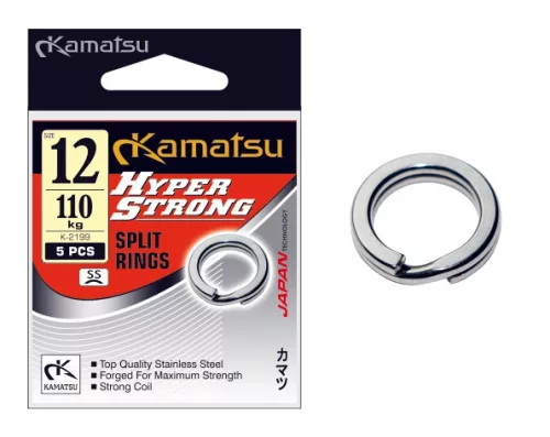 Kamatsu hyper erősített k-2199 rozsdamentes acél 4,5 mm 21 kg kulcskarika