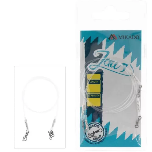 Mikado Jaws Fluorocarbon Leader 25 cm 15 kg fluorocarbon előke