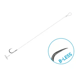   Delphin FLR Quickstop 8 cm 0,22 mm 8-as szakáll nélküli előkötött horog 6 db/csomag