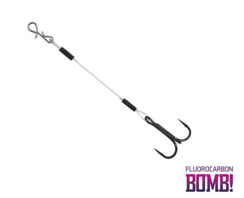 Delphin Bomb! Twisto Rigs Fluorocarbon #8/8 cm ragadozóhalas szerelék 3 db/csomag
