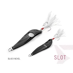   Delphin SLOT NICKEL hook #4 fekete NICKEL 7,6 cm 15 g támolygó villantó