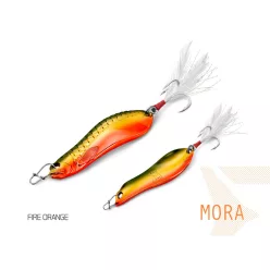   Delphin MORA FIRE hook #4 FIRE narancs 7,3 cm 30 g támolygó villantó