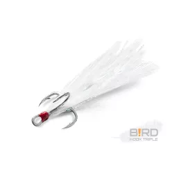   Delphin B!RD Hook TRIPLE tollak #10 fehér 3 db/csomag műlégy