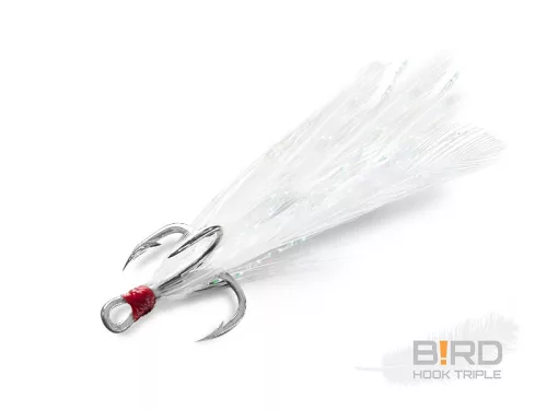 Delphin B!RD Hook TRIPLE tollak #4 fehér 3 db/csomag műlégy