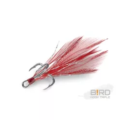   Delphin B!RD Hook TRIPLE tollak #10 piros 3 db/csomag műlégy