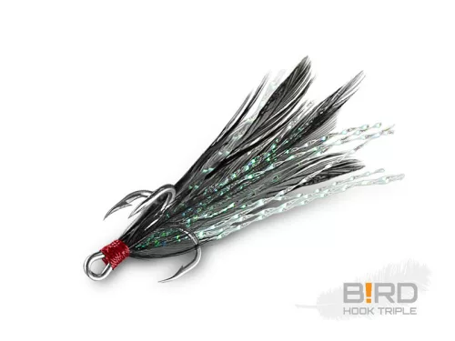Delphin B!RD Hook TRIPLE tollak #10 fekete 3 db/csomag műlégy