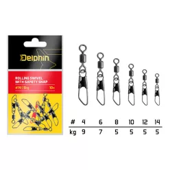 Delphin Biztonsági #10/5 kg forgókapocs 10 db/csomag