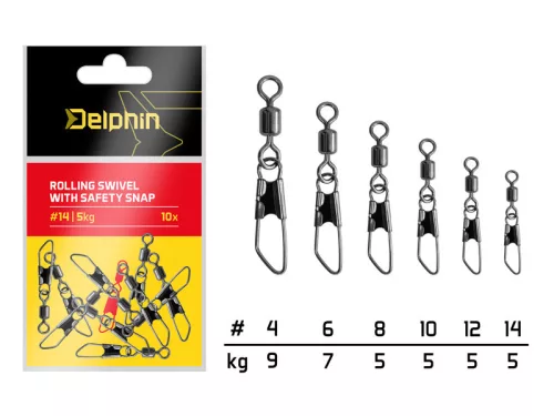 Delphin Biztonsági #10/5 kg forgókapocs 10 db/csomag