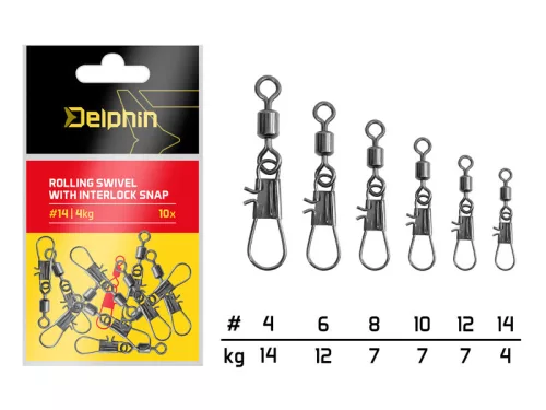 Delphin Egymásba záródó #10/7 kg forgókapocs 10 db/csomag