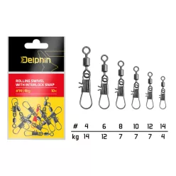   Delphin Egymásba záródó #14/4 kg forgókapocs 10 db/csomag