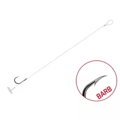   Delphin FLR Quickstop 8 cm 0,25 mm 6-os szakállas előkötött horog 6 db/csomag