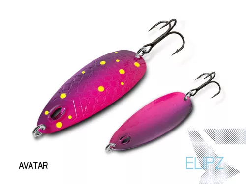 Delphin ELIPZ FullSCALE kanál Hook #2 AVATAR 7,5 cm 12 g támolygó villantó