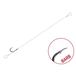   Delphin FLR Loop 12 cm 0,22 mm 10-es szakállas előkötött horog 6 db/csomag