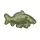 Delphin CARP ponty alakú felvarró, arany-zöld, 8,5 × 5 cm